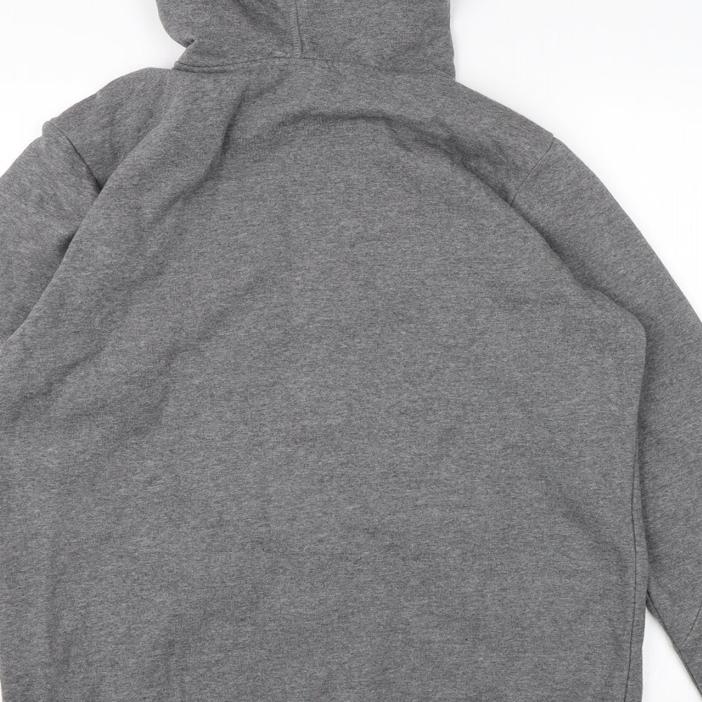 Umbro Mens Grey  Jersey Full Zip Hoodie Size L