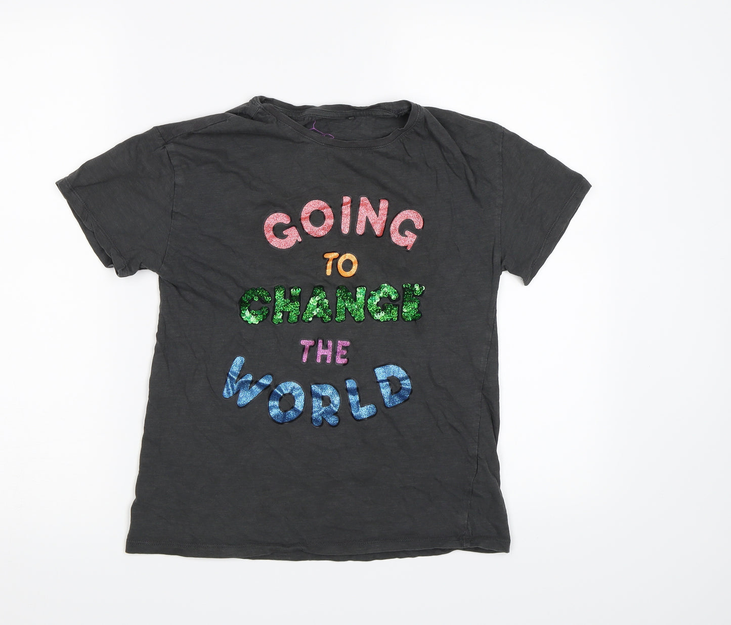 NEXT Girls Grey   Basic T-Shirt Size 12 Years