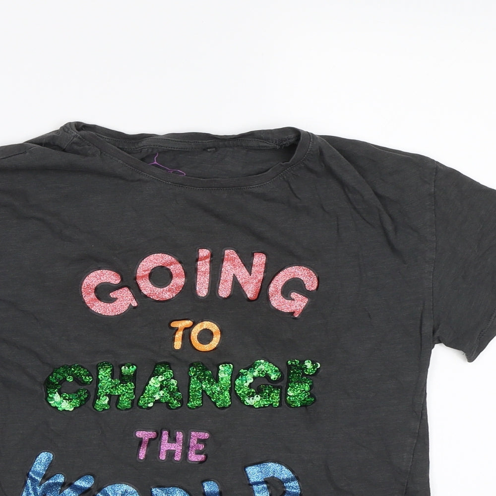 NEXT Girls Grey   Basic T-Shirt Size 12 Years