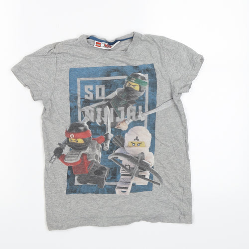 NEXT Boys Grey   Basic T-Shirt Size 8 Years  - Lego Ninjago