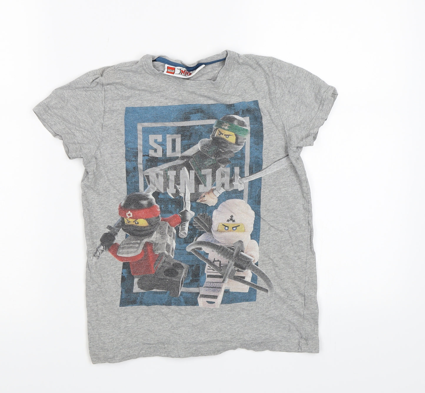 NEXT Boys Grey   Basic T-Shirt Size 8 Years  - Lego Ninjago