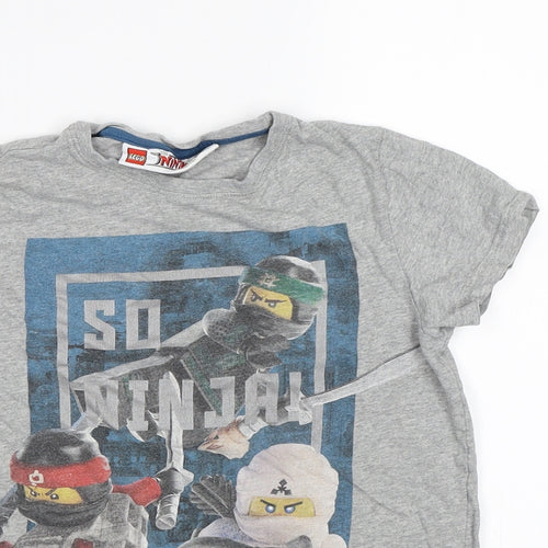 NEXT Boys Grey   Basic T-Shirt Size 8 Years  - Lego Ninjago