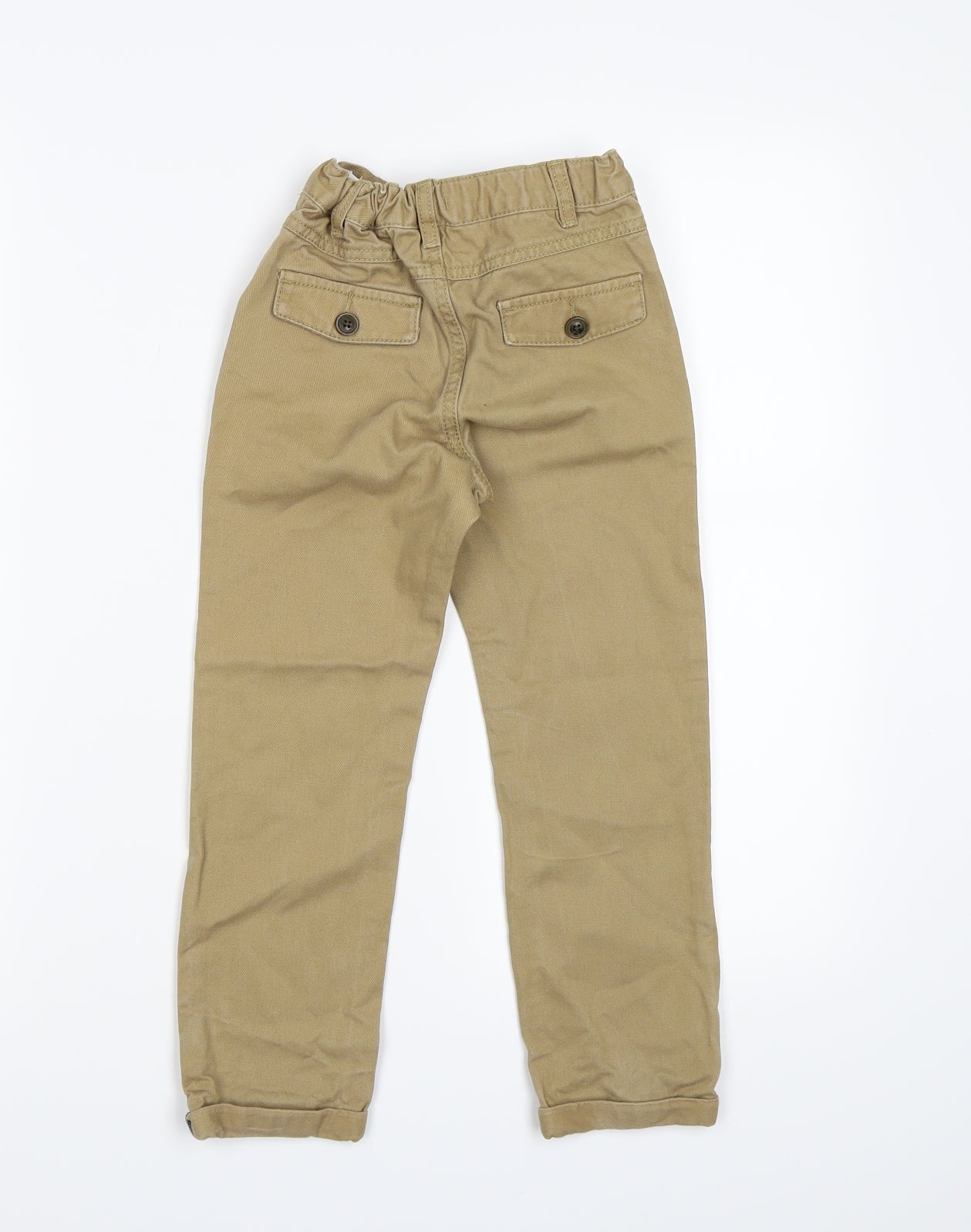 F&F Boys Brown  Canvas Chino Trousers Size 5-6 Years