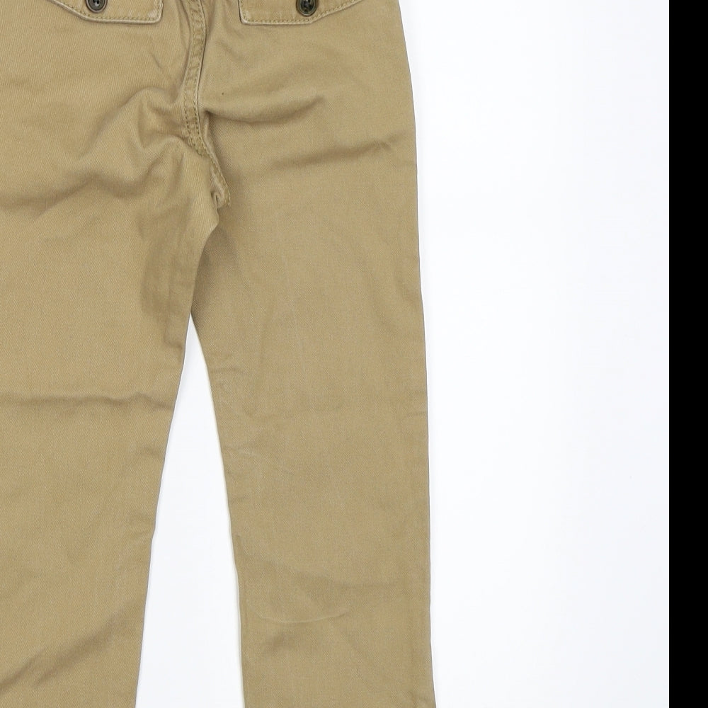 F&F Boys Brown  Canvas Chino Trousers Size 5-6 Years