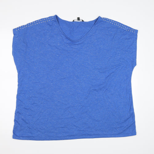 Preworn Womens Blue   Basic T-Shirt Size 24