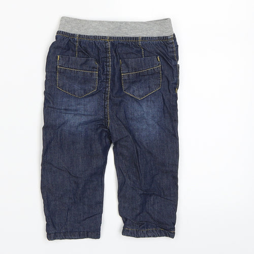 Early Days Boys Blue  Denim Cargo Jeans Size 3-6 Months