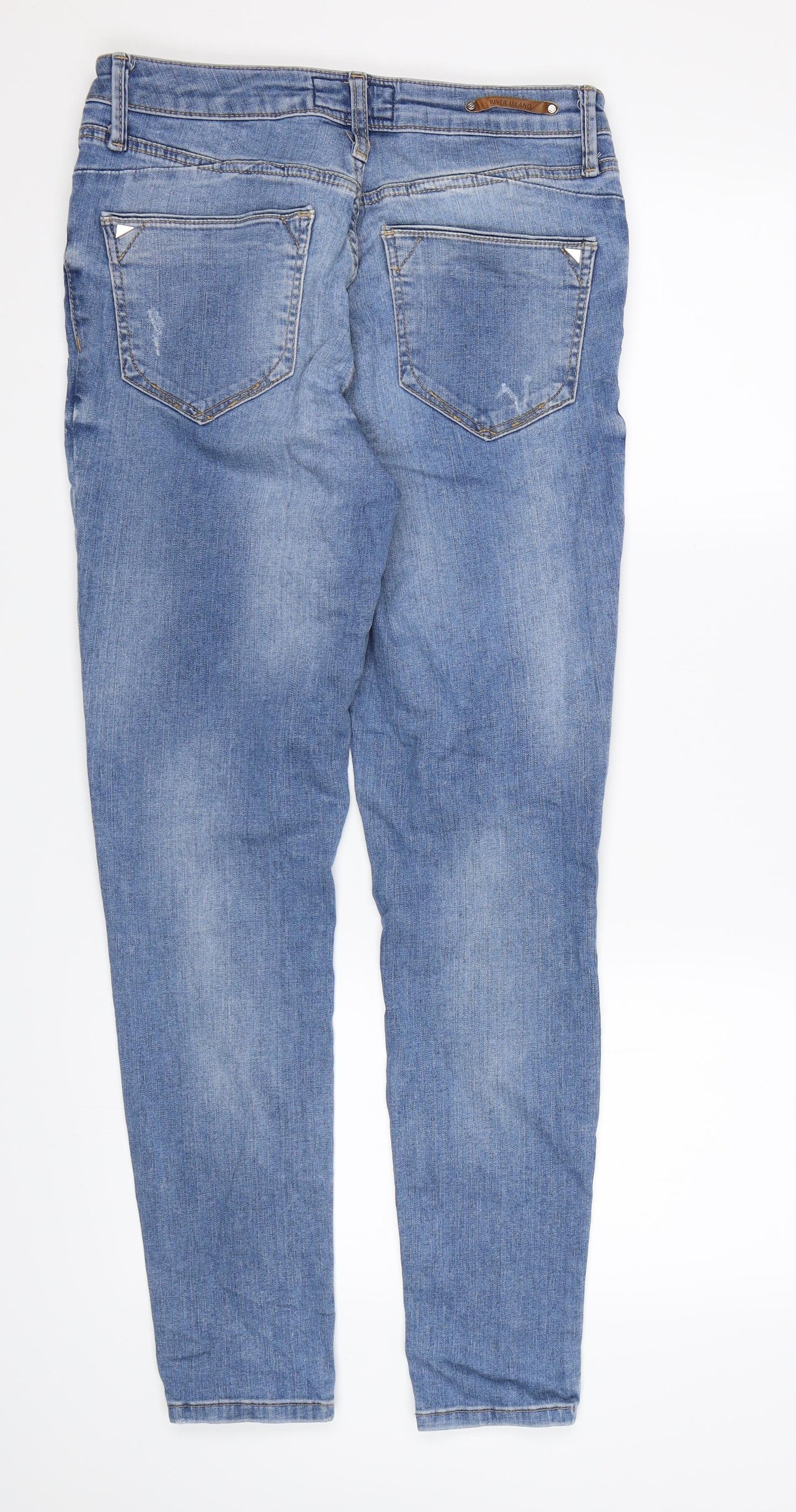 River Island Womens Blue  Denim Straight Jeans Size 12 L30 in