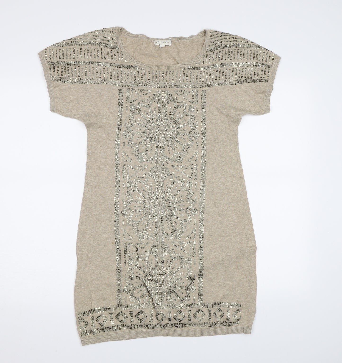 Monsoon Womens Brown  Knit Jumper Dress  Size S