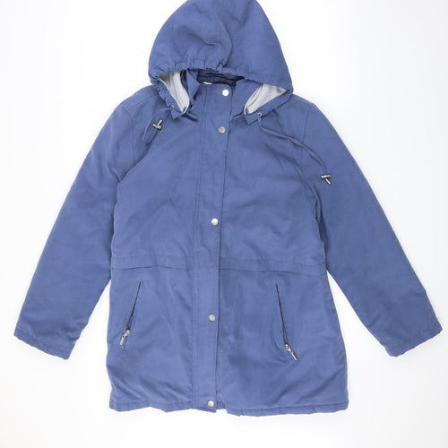 Damart Womens Blue   Pea Coat Coat Size L