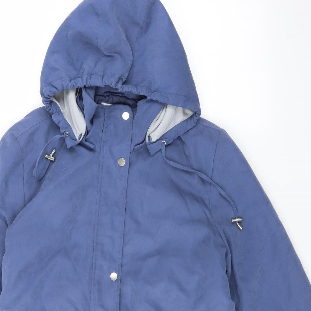 Damart Womens Blue   Pea Coat Coat Size L