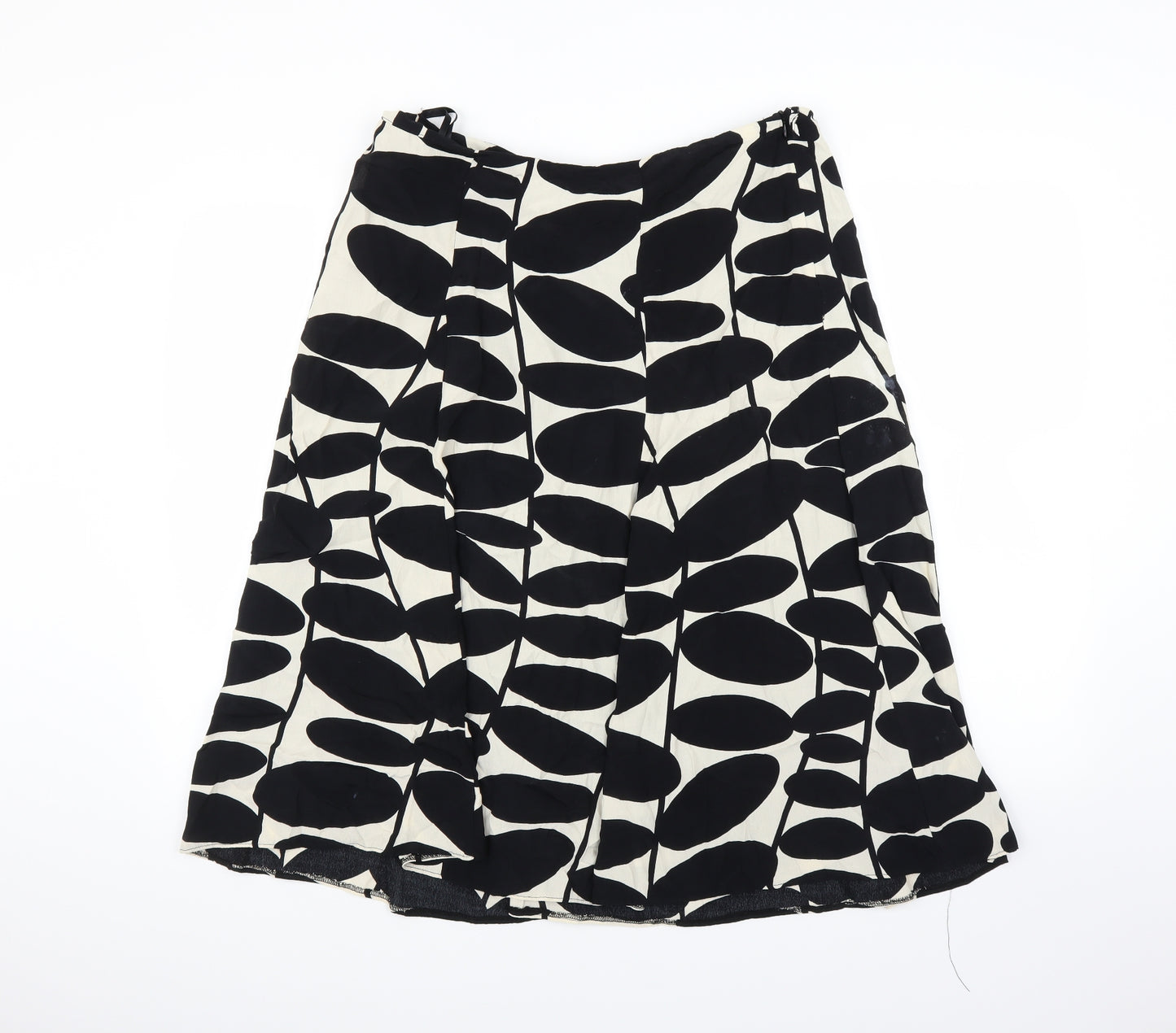 Wallis Womens Black Floral  A-Line Skirt Size 14