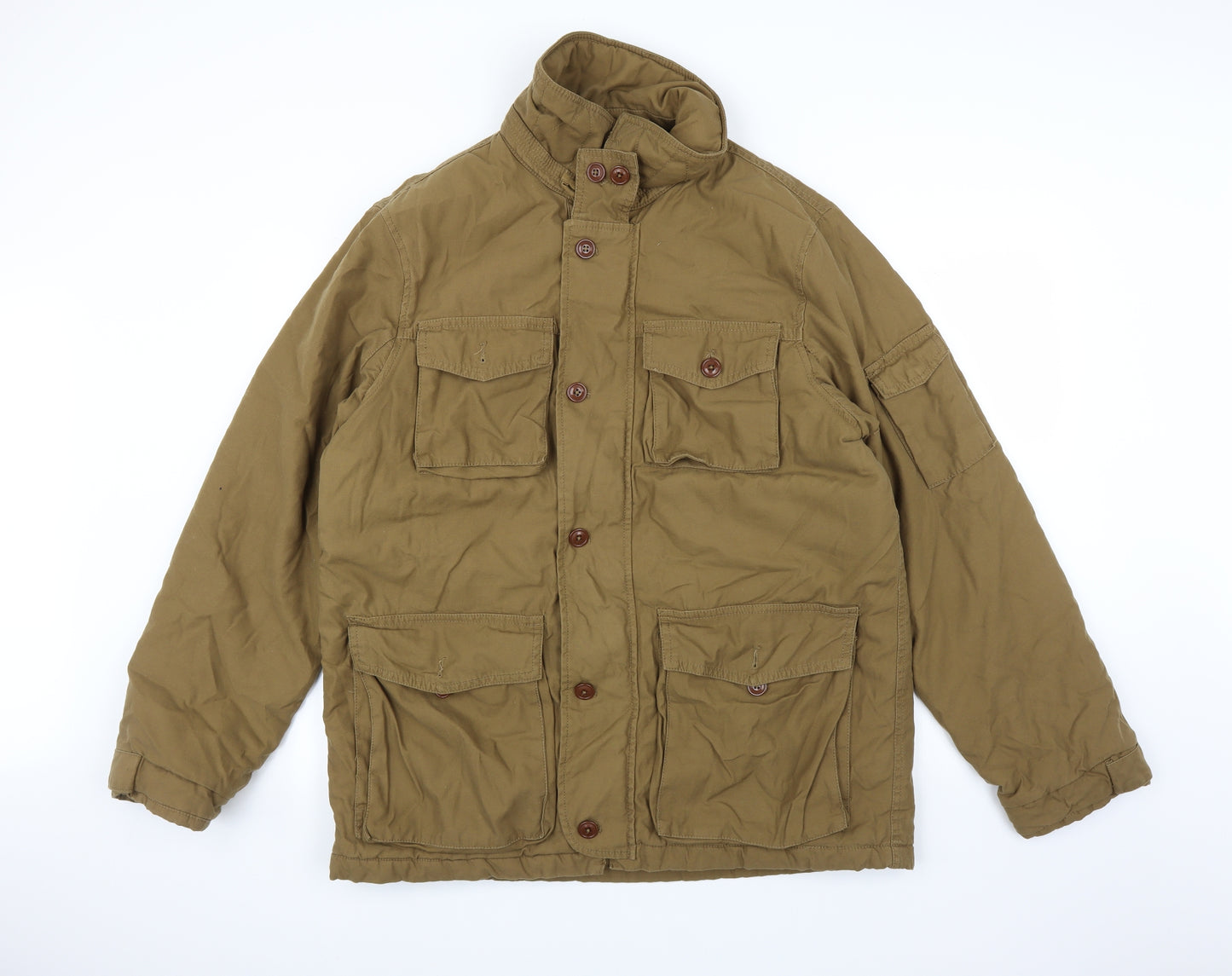 Easy Mens Brown   Pea Coat Coat Size L