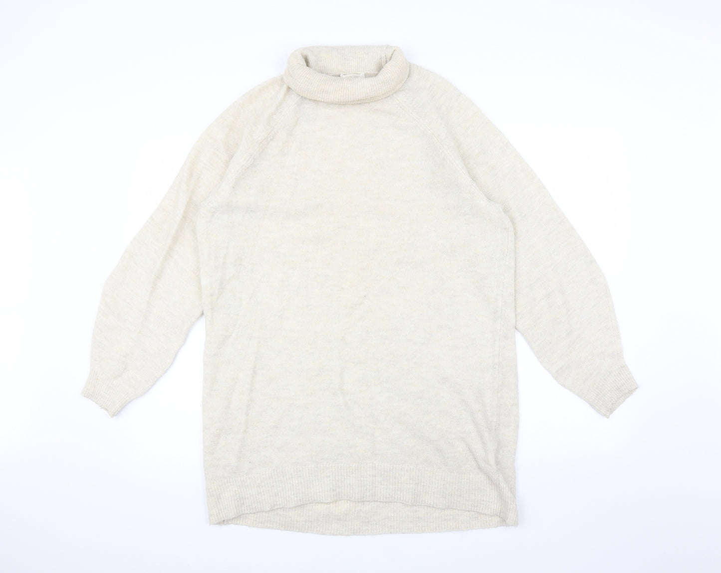 H&M Womens White  Knit Pullover Jumper Size S