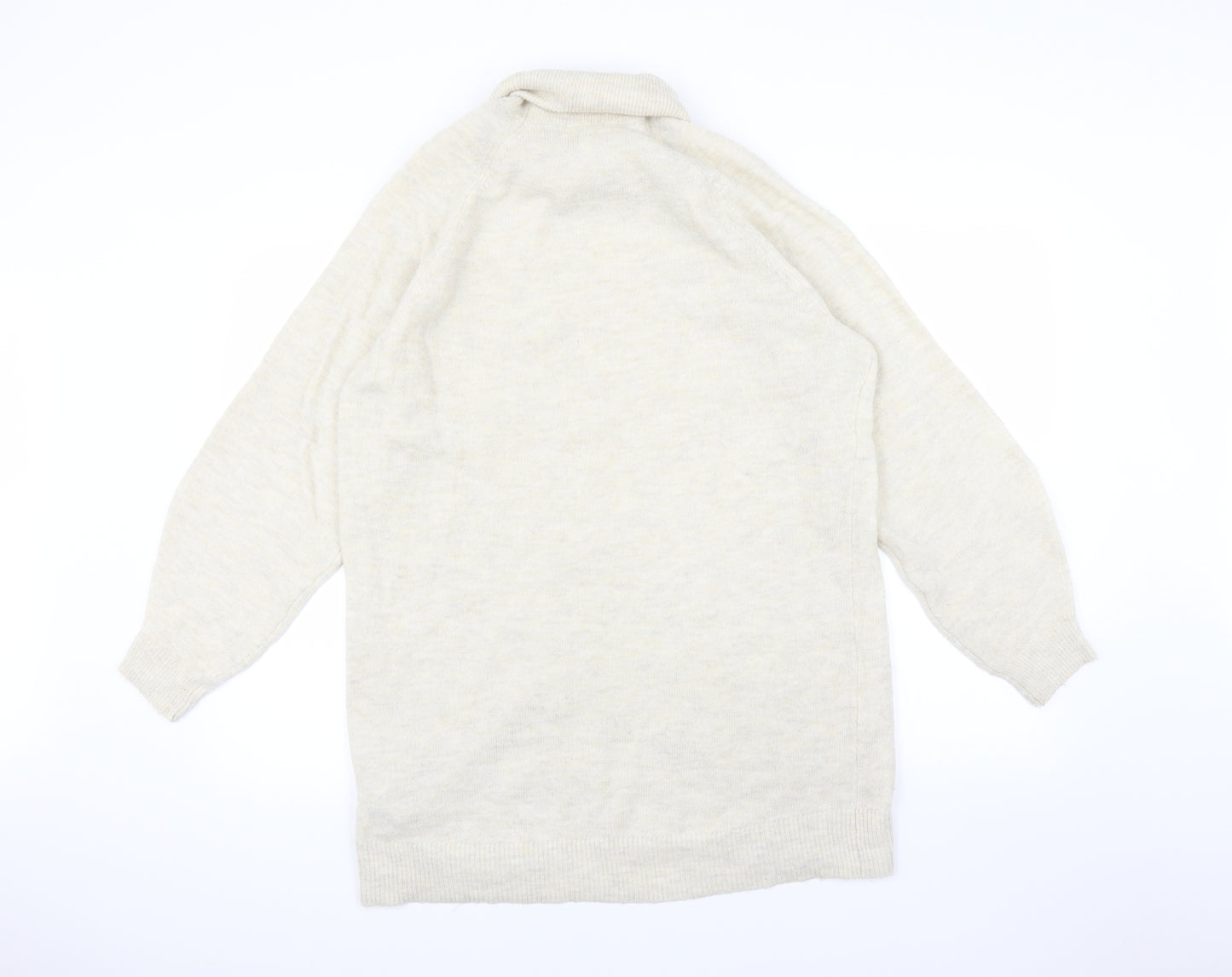 H&M Womens White  Knit Pullover Jumper Size S