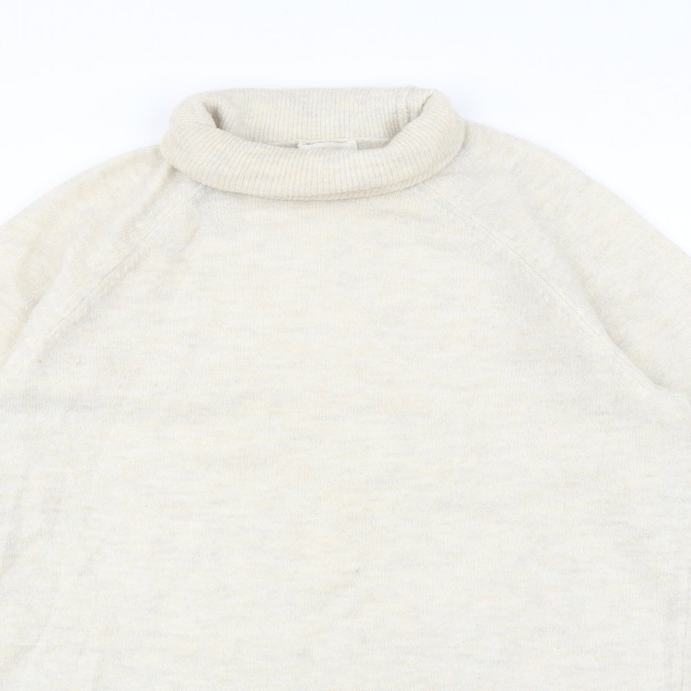 H&M Womens White  Knit Pullover Jumper Size S