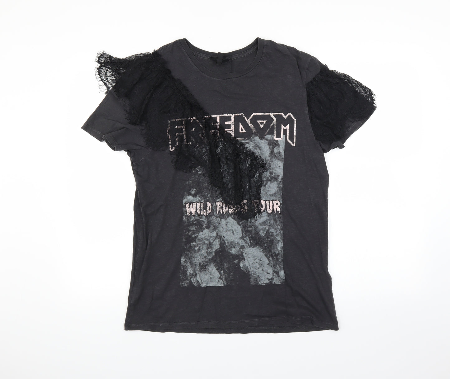 Topshop Womens Grey   Basic T-Shirt Size 10