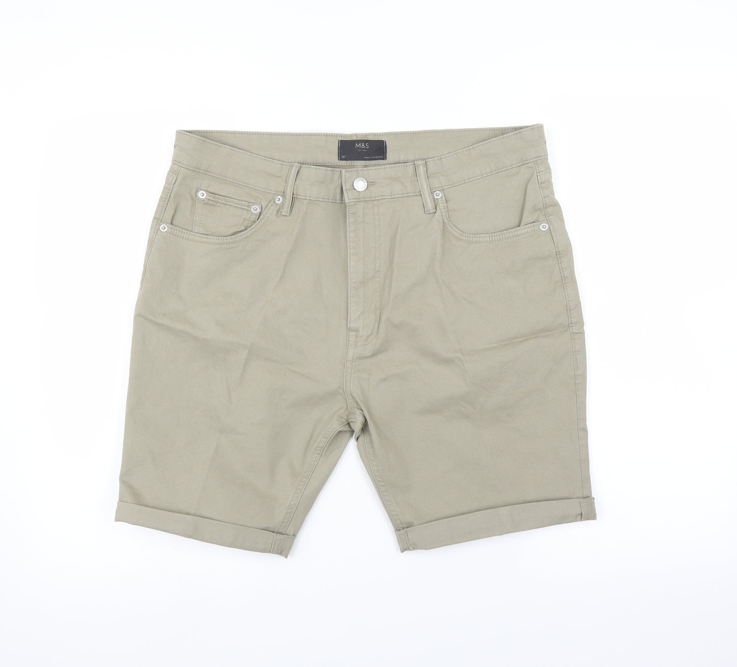 Marks and Spencer Mens Brown   Chino Shorts Size 36