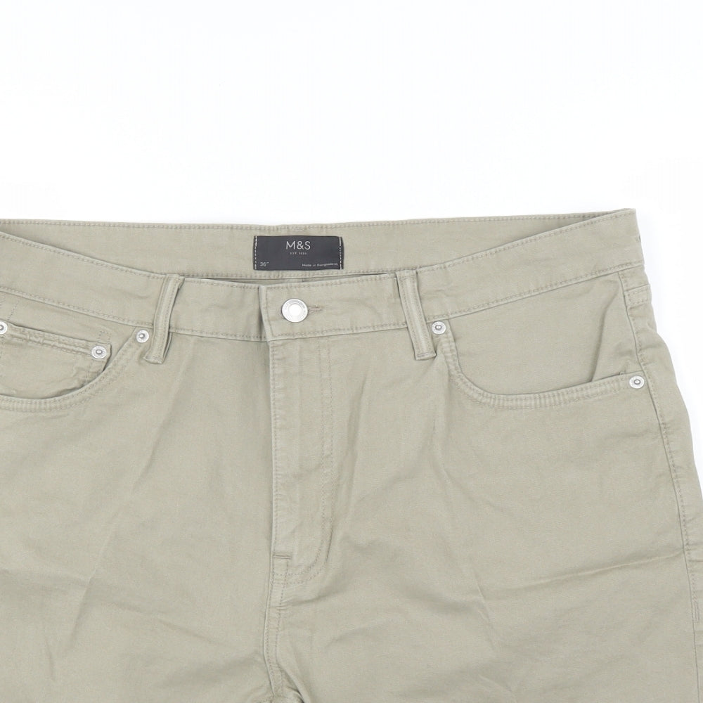 Marks and Spencer Mens Brown   Chino Shorts Size 36