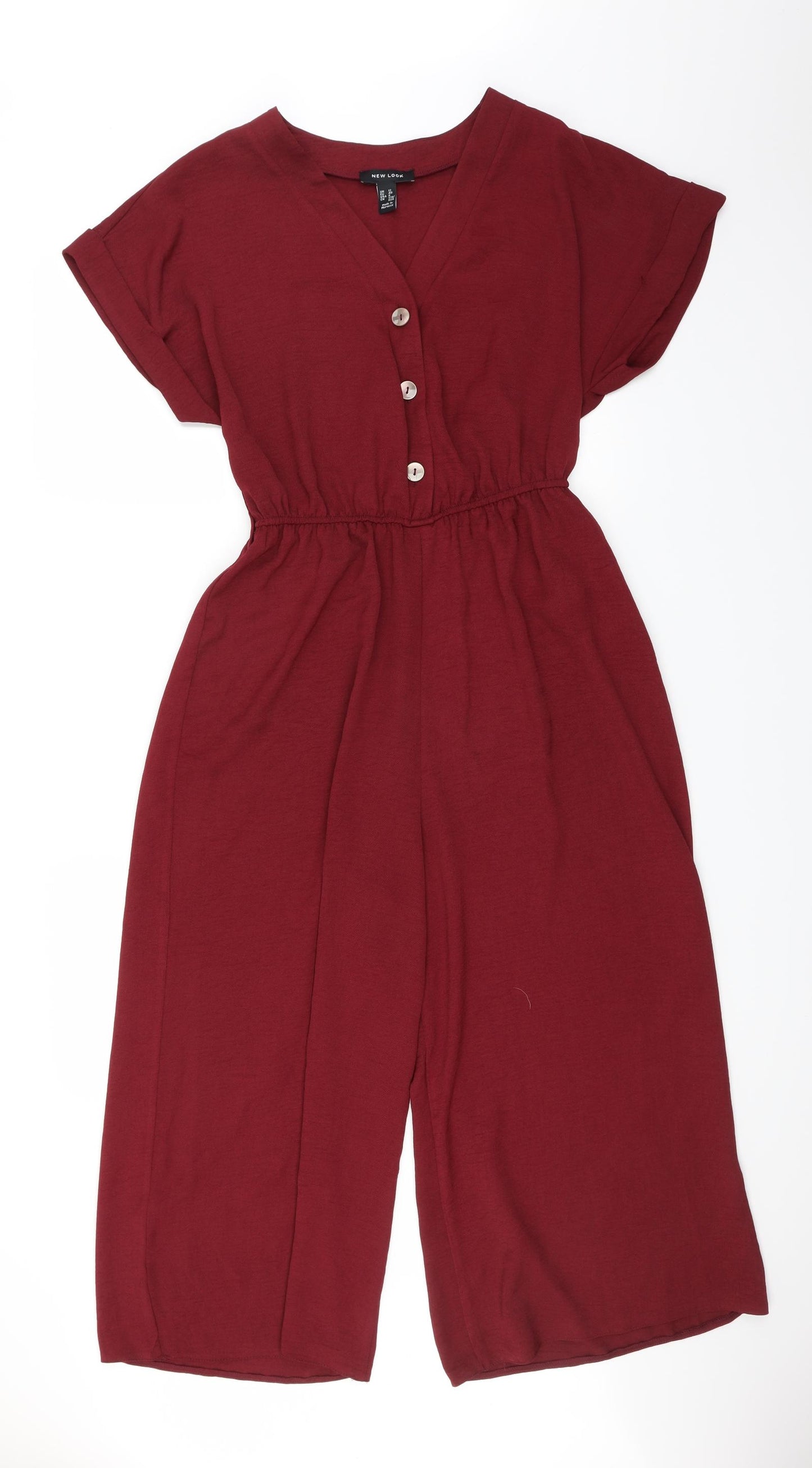 New Look Womens Red   Bodysuit One-Piece Size 12
