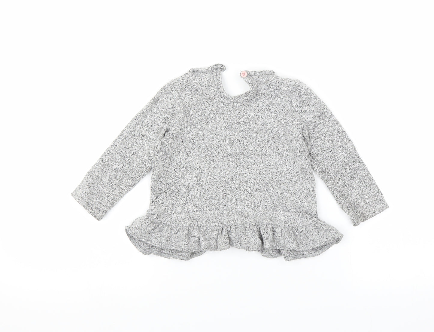 George Girls Grey   Basic T-Shirt Size 12-13 Years