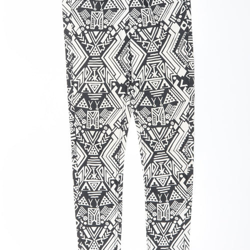 H&M Womens Black   Trousers  Size 10 L28 in - Belt hoops