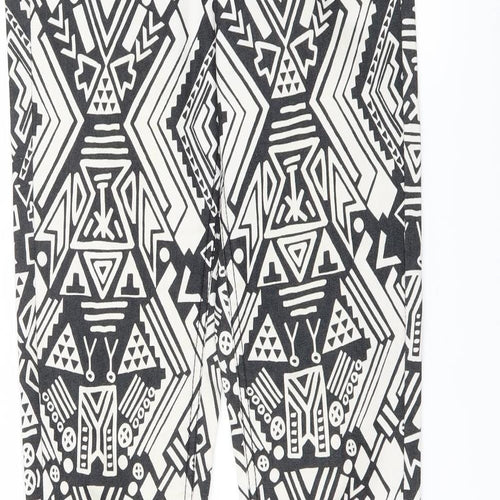 H&M Womens Black   Trousers  Size 10 L28 in - Belt hoops