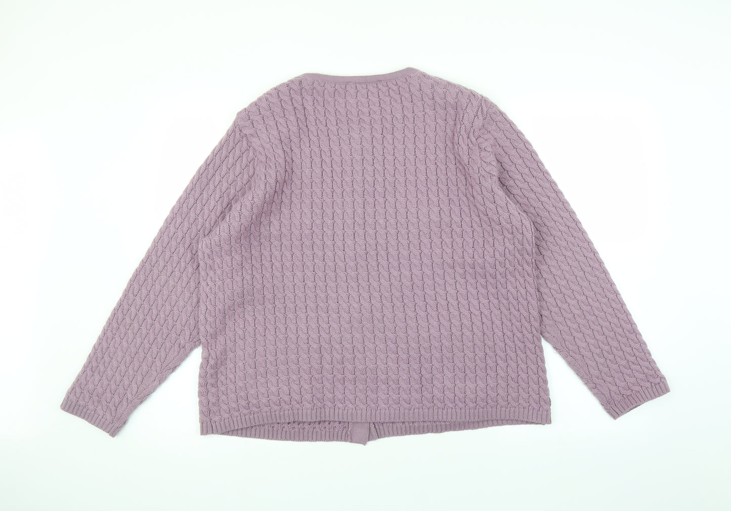 Daxon Womens Purple  Knit Cardigan Jumper Size 18