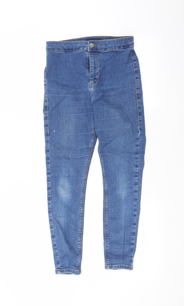 Topshop Womens Blue Denim Straight Jeans Size 30 L24 in