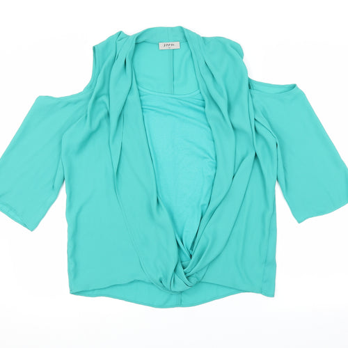 Soon Womens Green   Basic Blouse Size 14