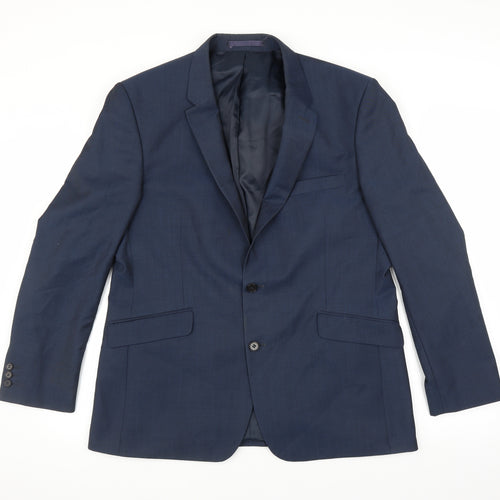k.j Mens Blue   Jacket Suit Jacket Size 44