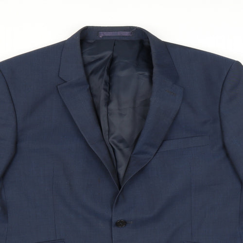 k.j Mens Blue   Jacket Suit Jacket Size 44
