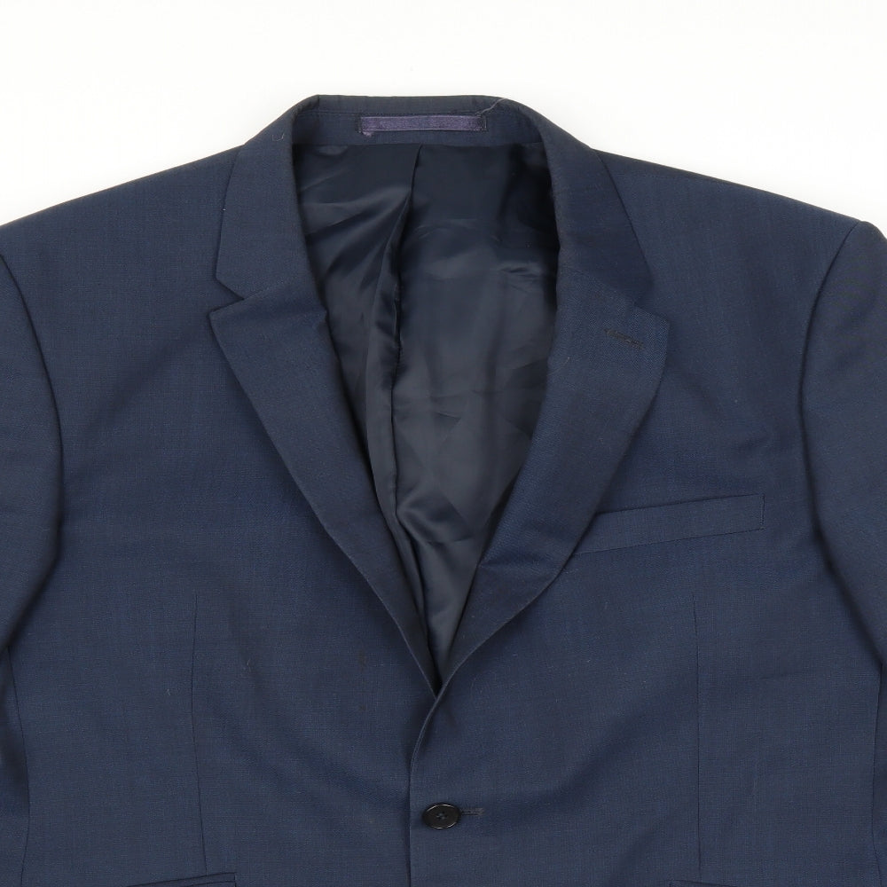 k.j Mens Blue   Jacket Suit Jacket Size 44