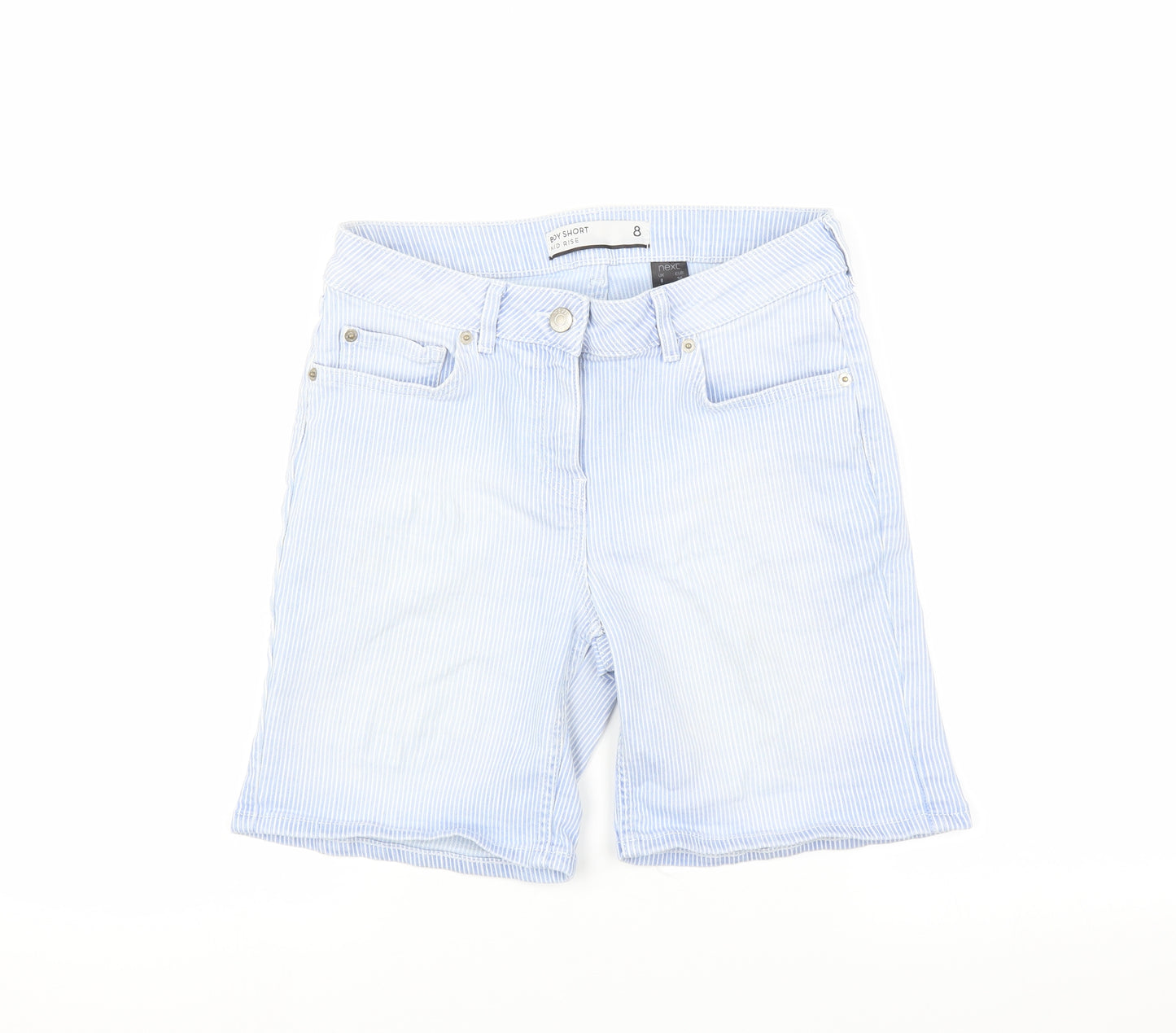 NEXT Womens Blue Striped  Chino Shorts Size 8