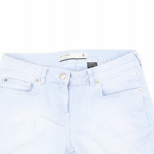 NEXT Womens Blue Striped  Chino Shorts Size 8