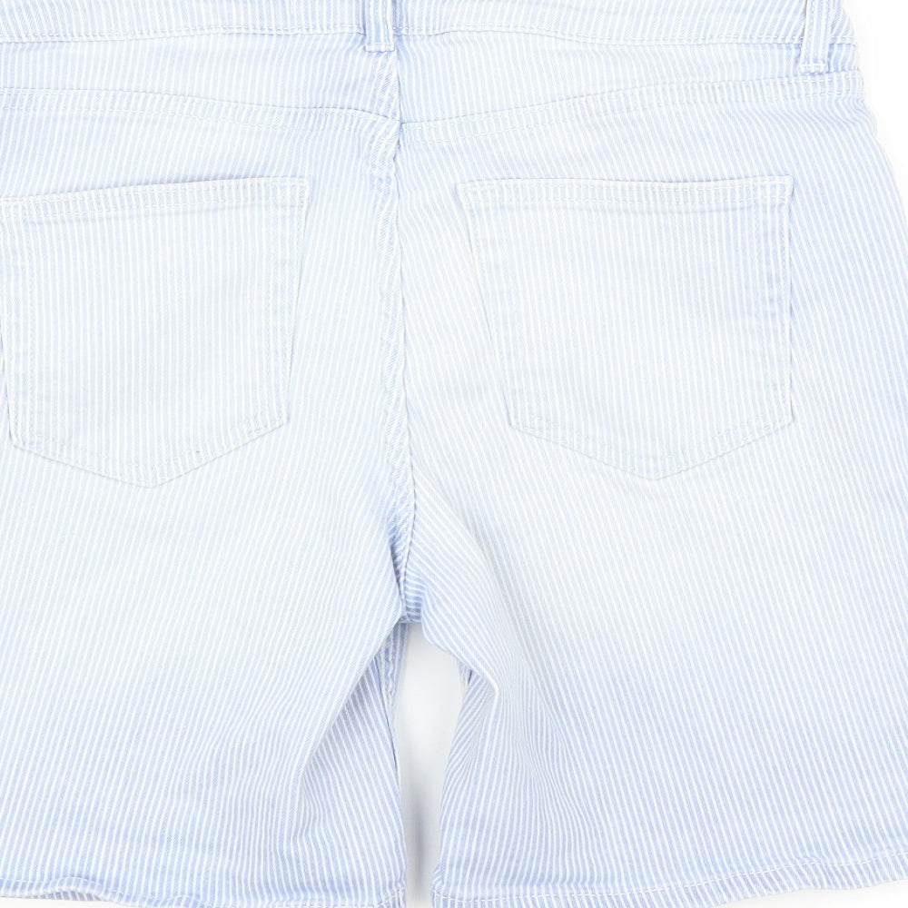 NEXT Womens Blue Striped  Chino Shorts Size 8