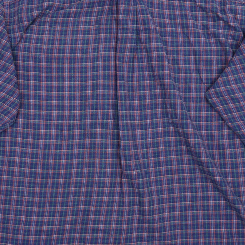 Hampton Mens Blue Plaid   Button-Up Size XL