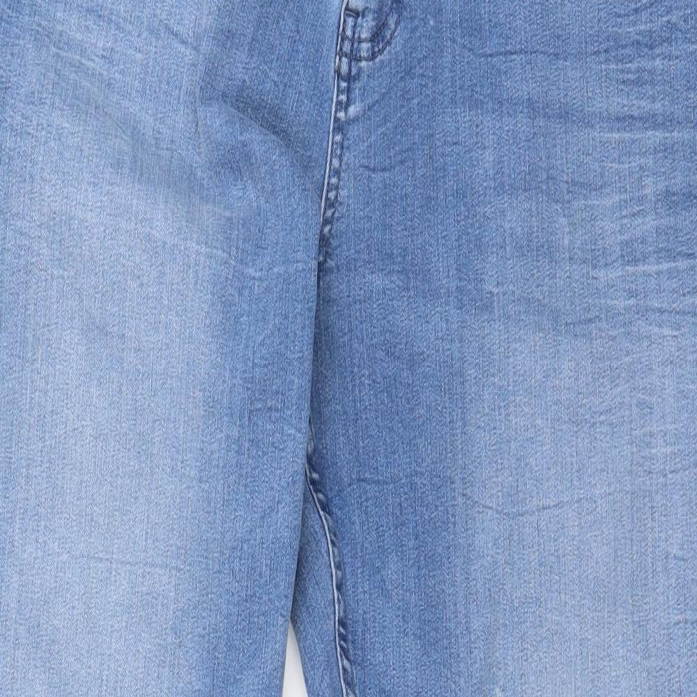 M&S Womens Blue   Straight Jeans Size 14 L28 in