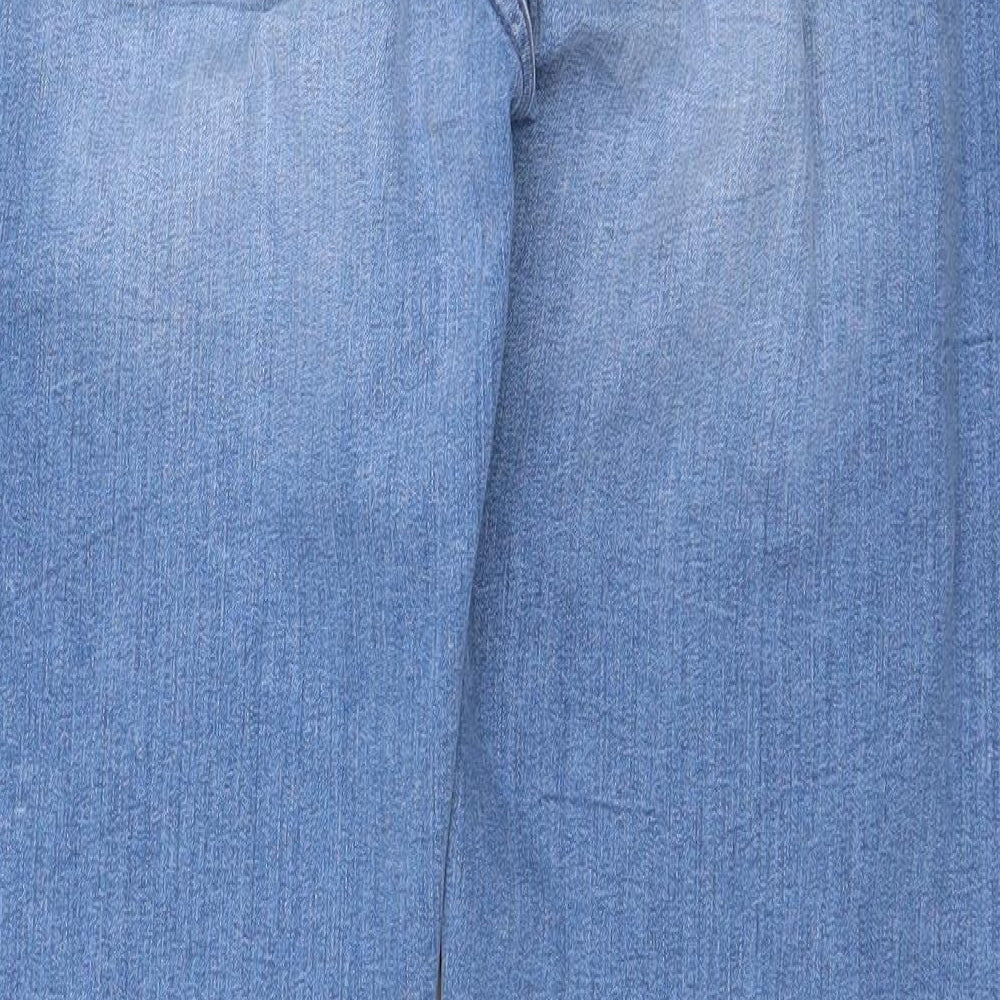 M&S Womens Blue   Straight Jeans Size 14 L28 in