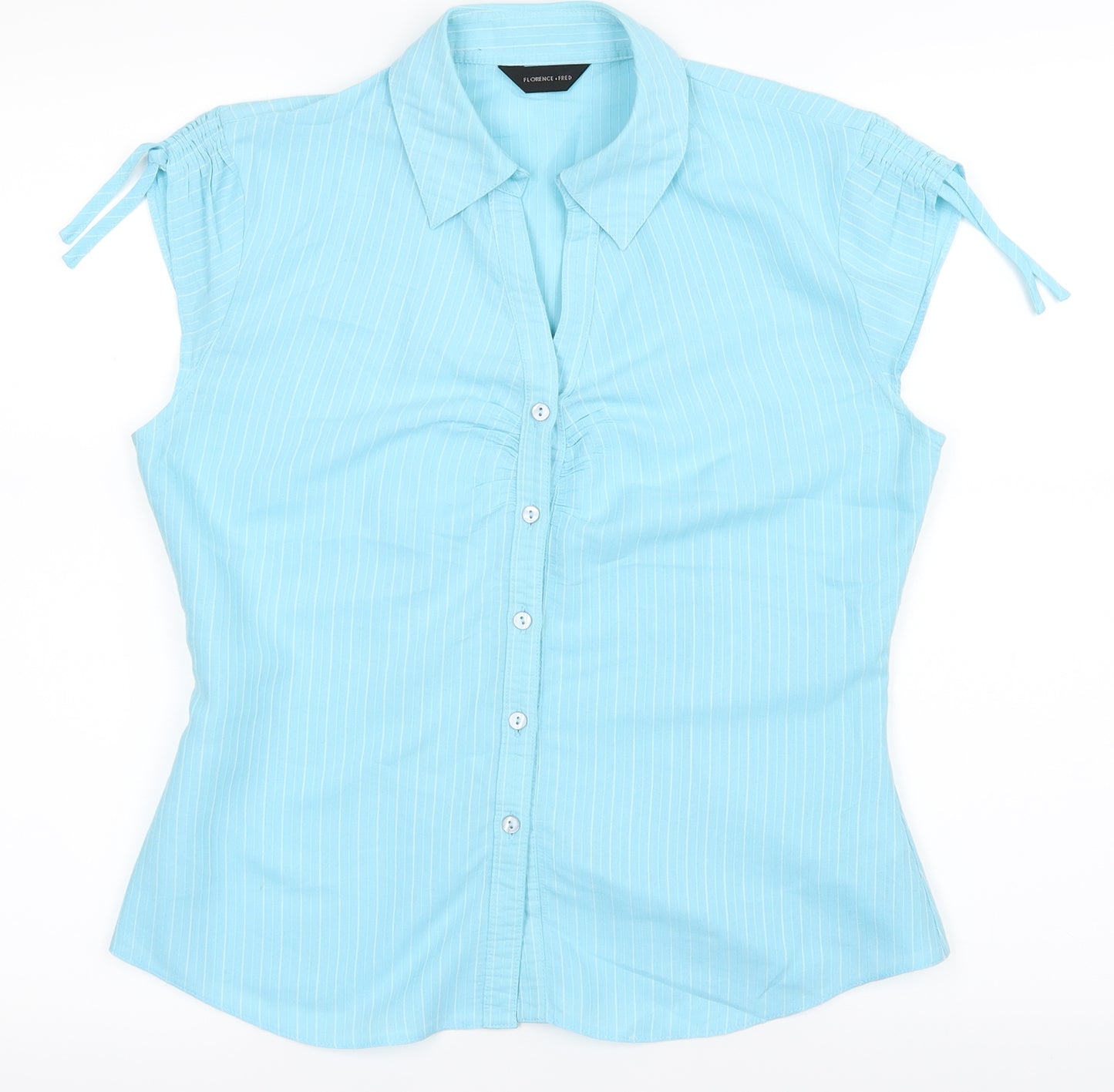 Florence + Fred Womens Blue Striped  Basic Button-Up Size 12