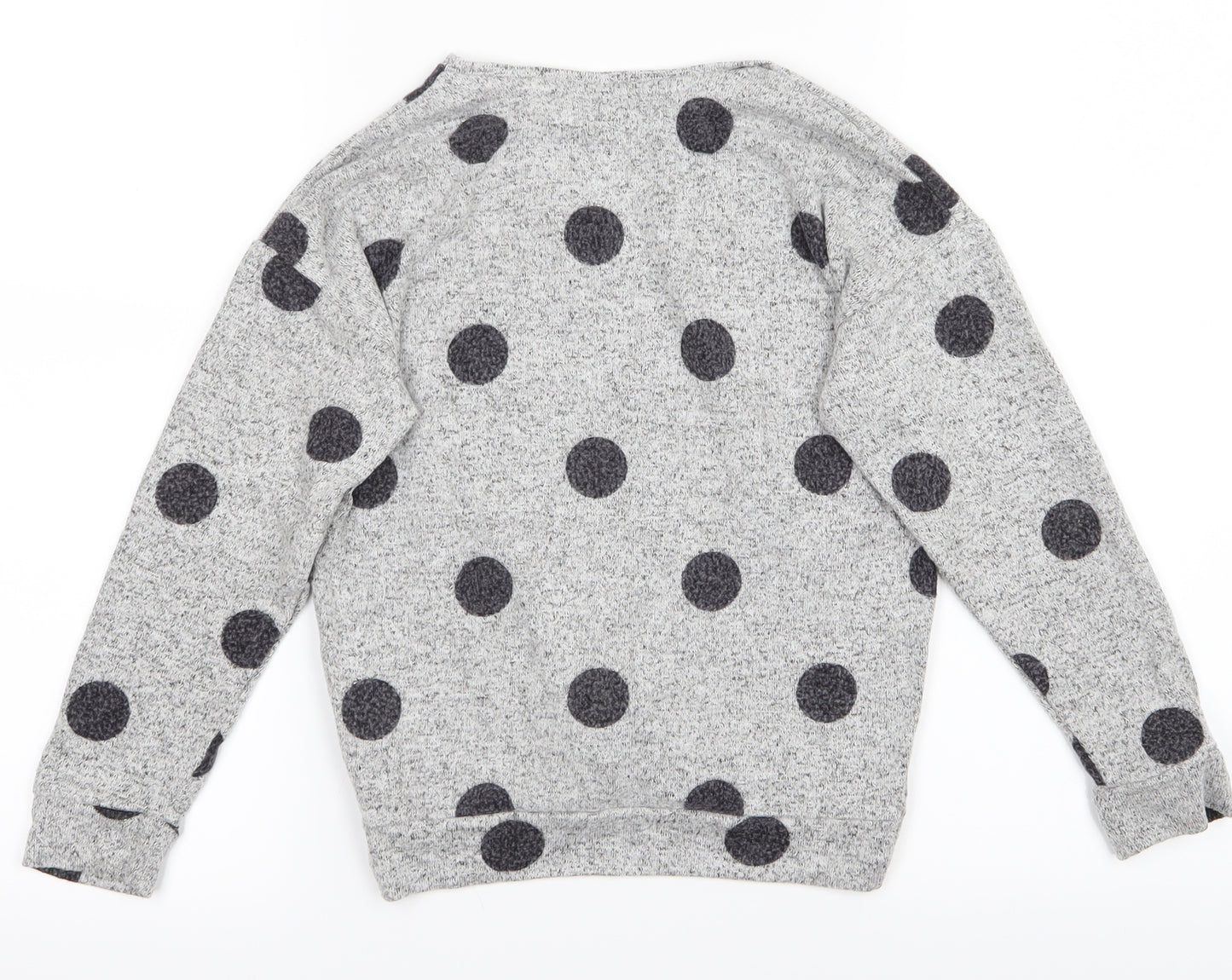 F&F Girls Grey Polka Dot  Pullover Jumper Size 6-7 Years