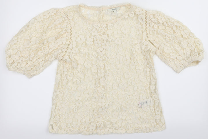 NEXT Womens White Basic Blouse Size 8