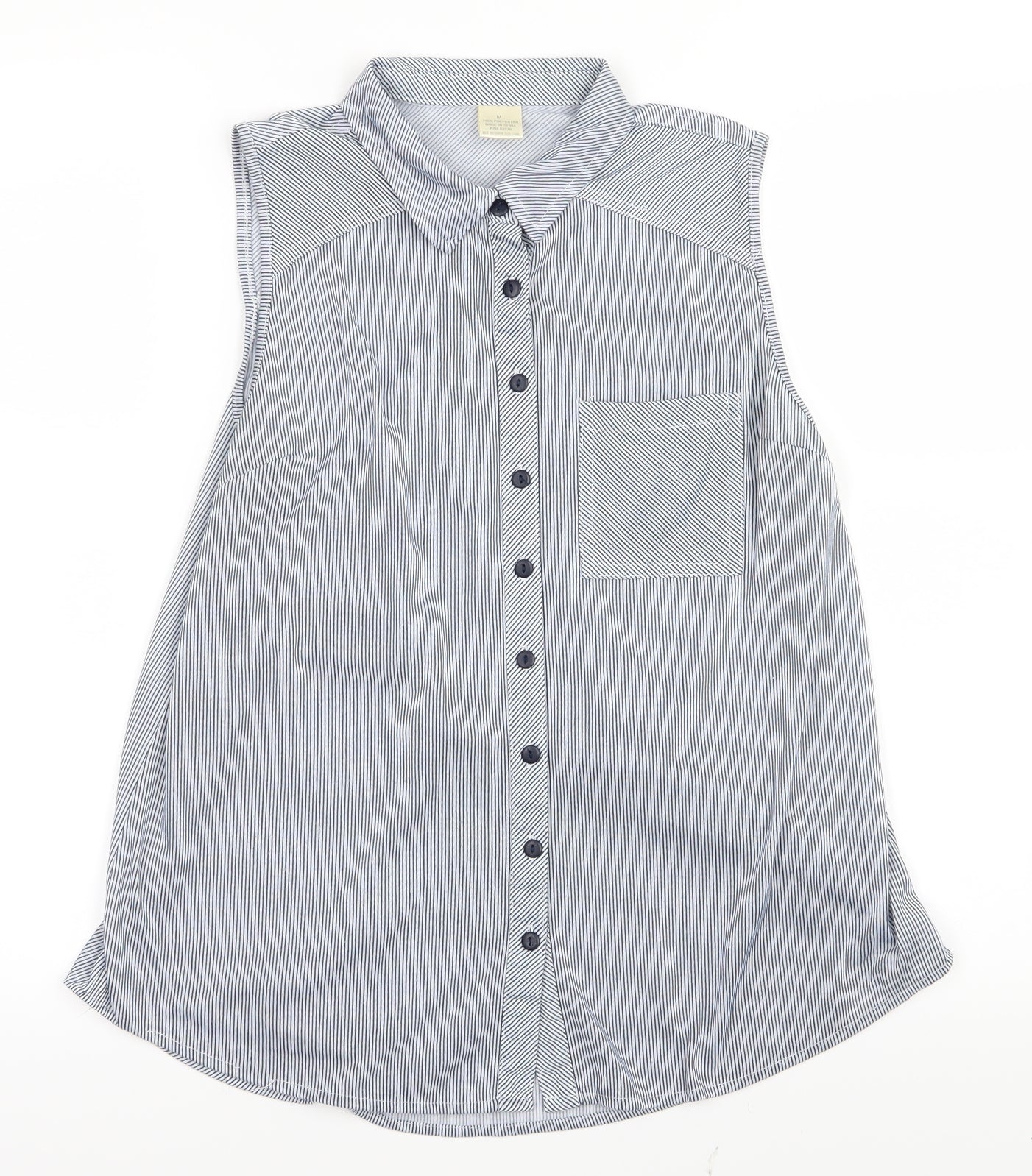 Pre Worn Womens Blue Striped  Basic Tank Size M