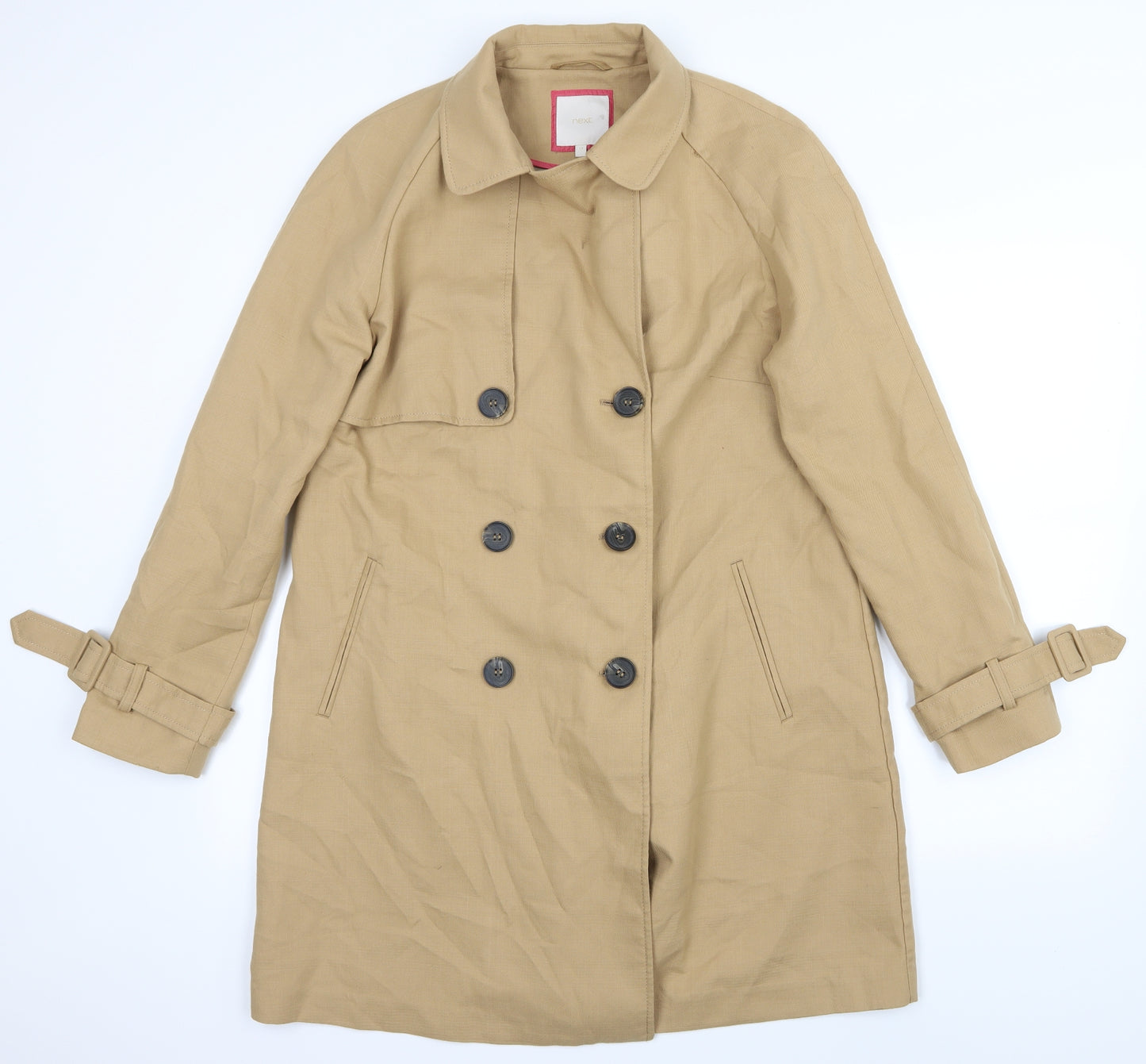 NEXT Womens Beige   Overcoat Coat Size 14