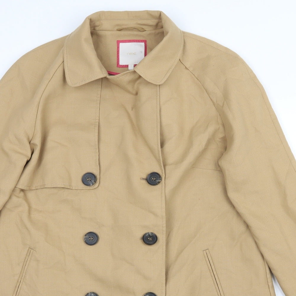 NEXT Womens Beige   Overcoat Coat Size 14
