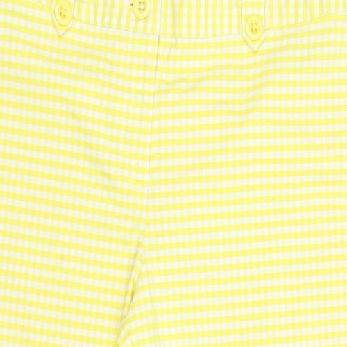 Papaya Womens Yellow Plaid  Dress Pants Trousers Size 16 L20 in - Cropped