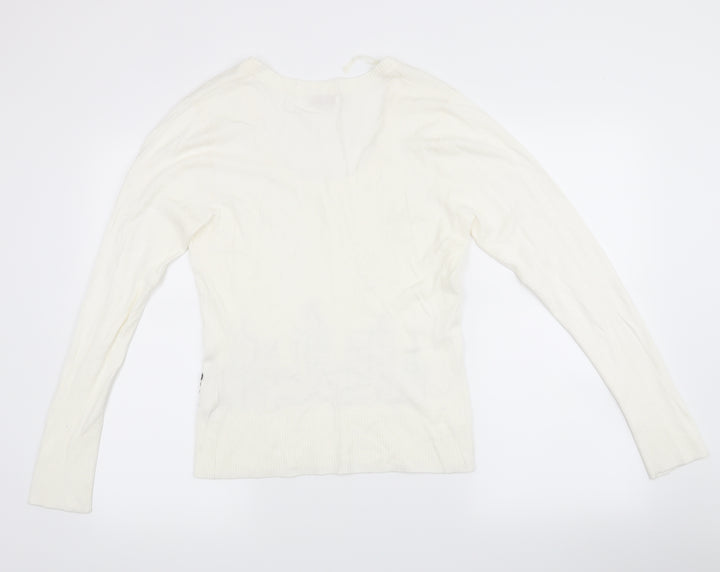 Wallis Womens White   Pullover Jumper Size 14