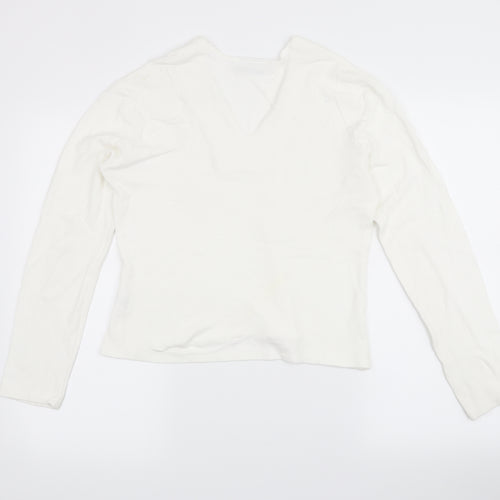 Wallis Womens White   Pullover Jumper Size 14