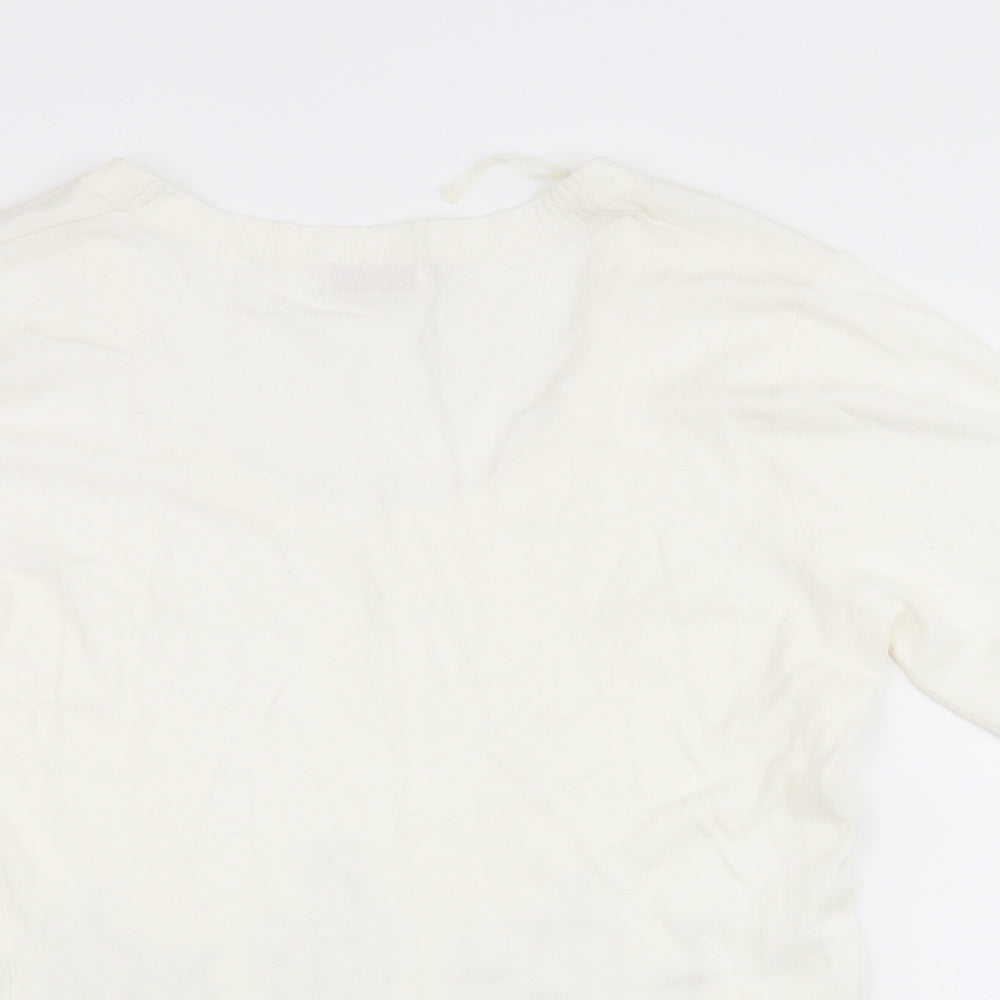 Wallis Womens White   Pullover Jumper Size 14