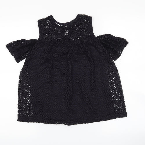 Atmosphere Womens Black Floral  Basic Blouse Size 10