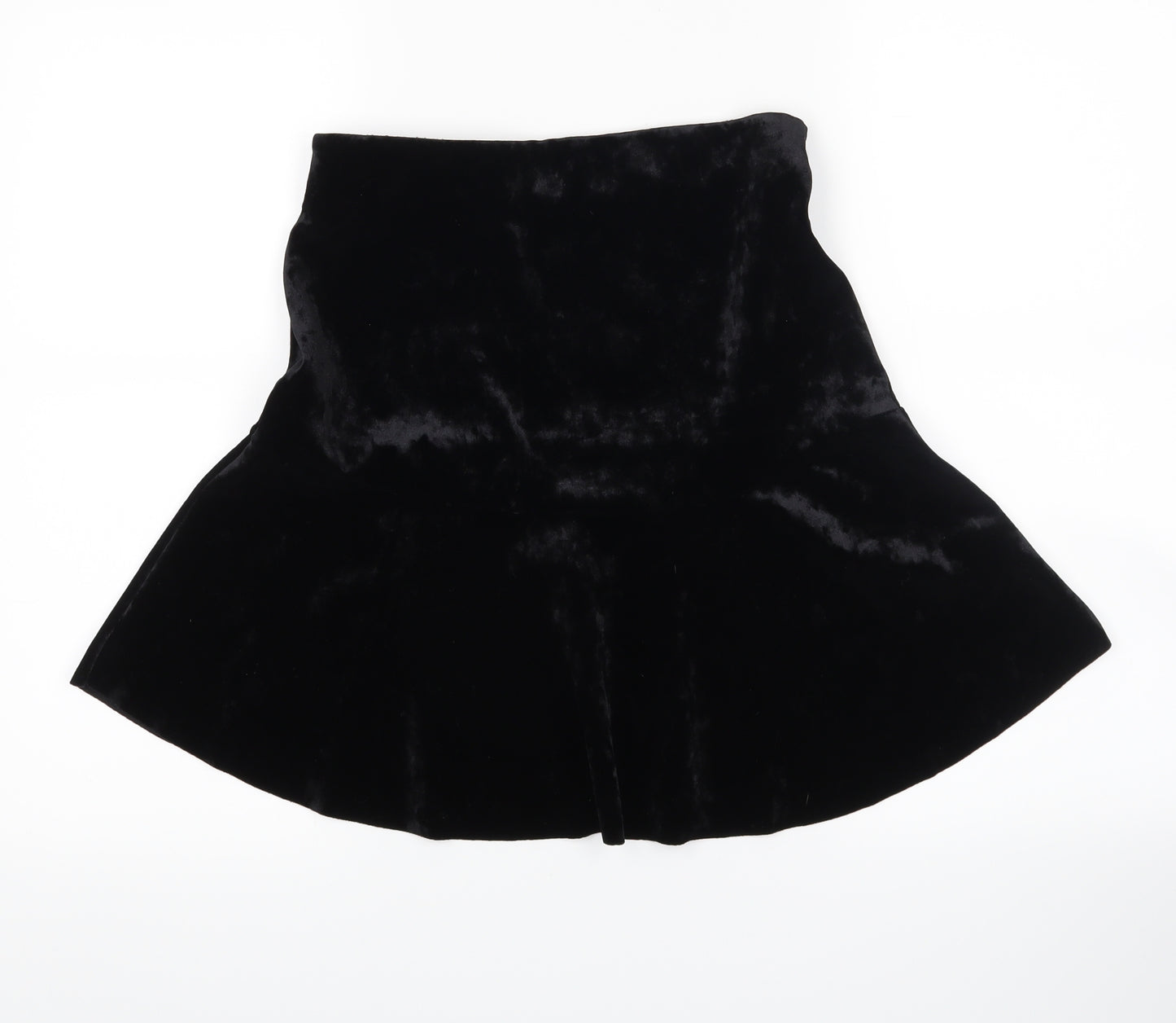 H&M Womens Black  Velvet Mini Skirt Size 12